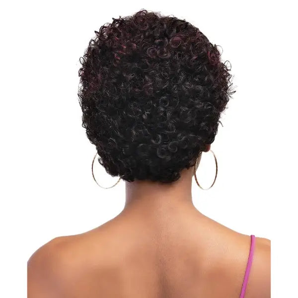 Perruque curly pixie cut Human Hair court Janet Collection Emilia