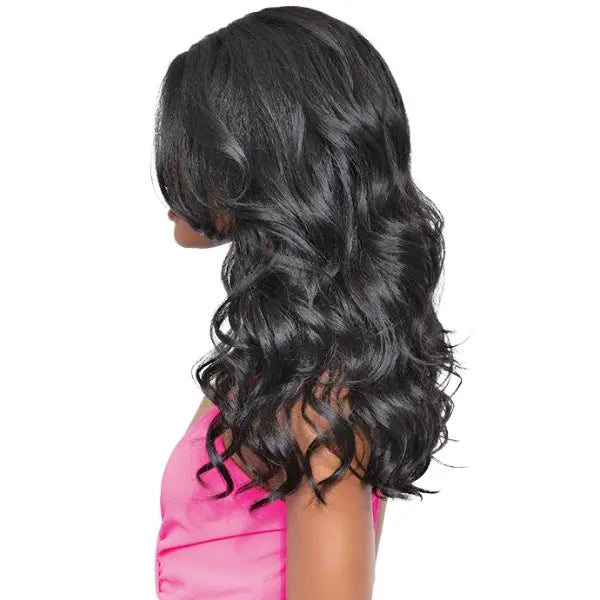 Perruque lace front HD yaki wavy Roxie Noir 1B Natural Me Janet Collection