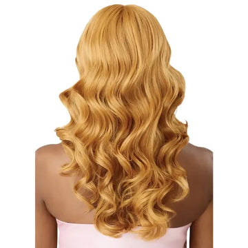 Perruque Femme Mi-longue Blonde Dorée Méchée - Synthétique Neuve Avec étiquettes - Taille Moyenne