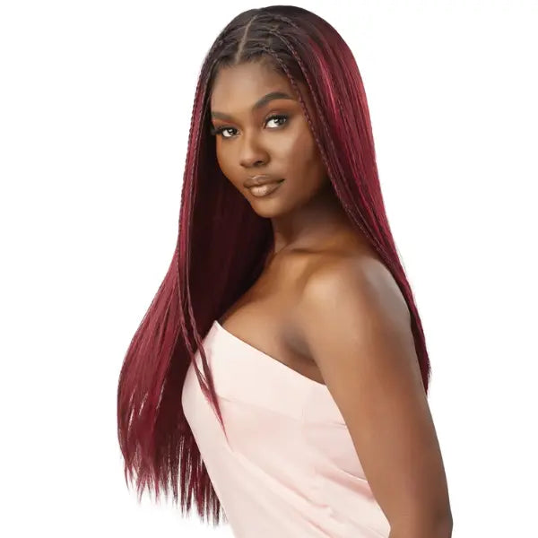 Perruque lace HD+ Vanish 13x6 straight yaki long Outre Airtied Sleek Yaki 28 pouces