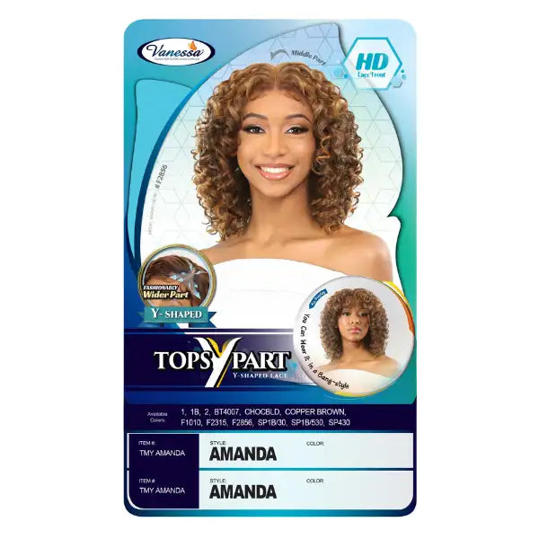 Perruque Curly HD Lace Mi-longue Amanda - Vanessa