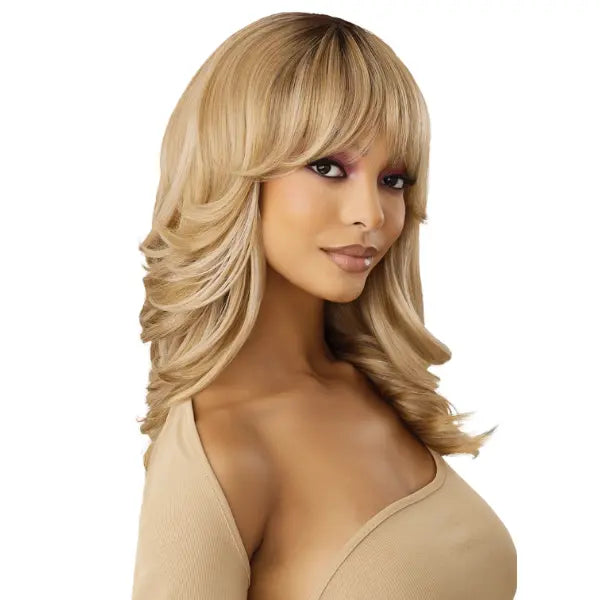 Perruque Femme Longue Ondulée Châtain Méché Doré ANGIE 6T24B - Neuve Avec étiquettes