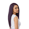 Perruque, lisse, yaki front lace violet foncé.