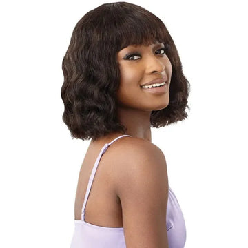 Perruque Naturelle Bob Ondulée avec Frange Asami Outré – Diouda