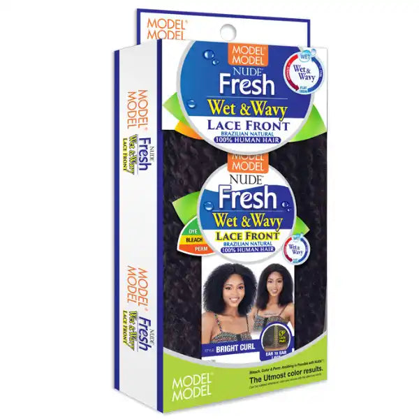 Perruque Naturelle Curly Wet & Wavy Mi-longue Model Model Bright Curl Packaging