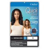 Perruque neesha, noir demi demi-tête ondulée yaki