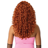 Perruque sans colle curly bouclée mi-long couleur Ginger Outre Peak 707