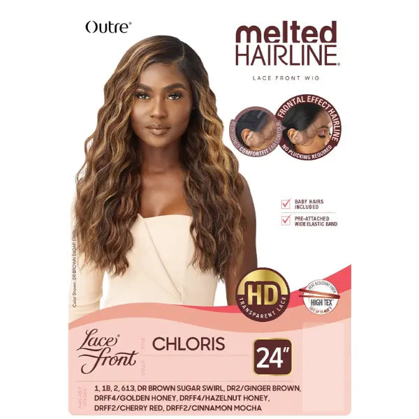 Perruque Wavy HD Lace Outre Chloris Melted HAirline
