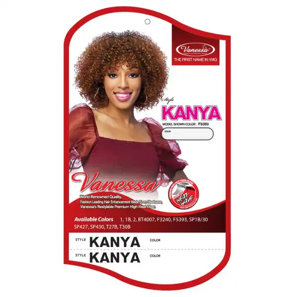 Perruque wig Kinky Curly avec frange Vanessa Hair Kanya