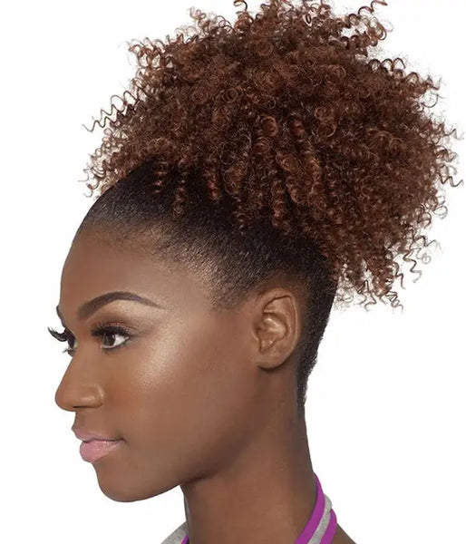 Postiche Synthétique Afro Puff à nouer Kinky 4A OUTRE Collection Big Beautiful Hair 