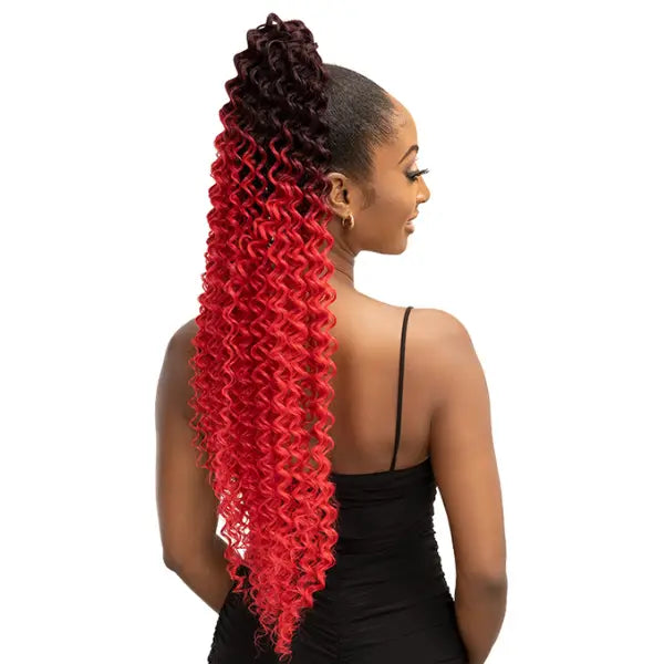 Postiche ponytail Deep Curl bouclé Janet Collection 32 pouces
