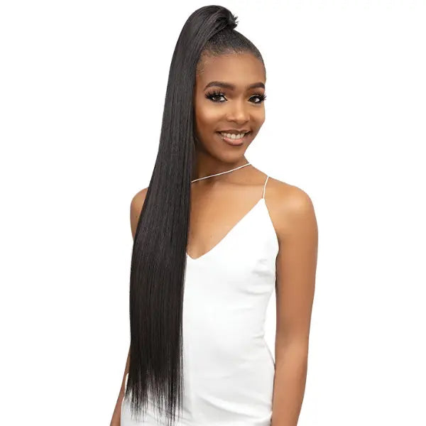 Postiche ponytail straight Lisse Noir Janet Collection Pony straight Remy Illusion