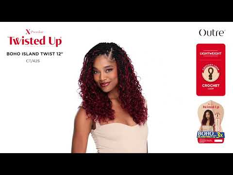 Crochet Braids Boho Island Twist 3X 12" X-Pression Twisted Up - Outré