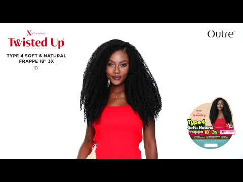 Mèches X-PRESSION - TWISTED UP - TYPE 4 SOFT&NATURAL FRAPPE 18" 3X