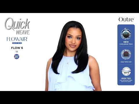 Perruque demi-tête lisse longue Flow 6 - Outré