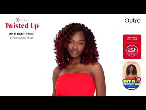 Mèches pour crochets X-Pression Twisted Up DIY11 DEEP TWIST - Outré