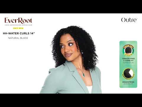 Perruque Demi-tête bouclée Human Hair 14'' HH Water Curls - Outré Hair