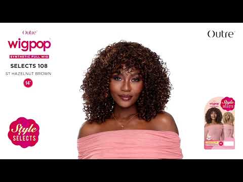 Perruque bouclée avec frange Wigpop 108