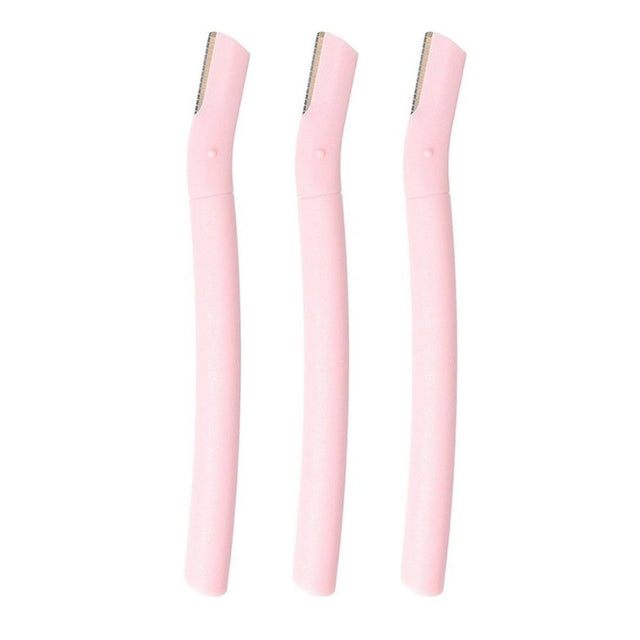 Lot de 3 rasoirs à sourcils Rose pour Femme
