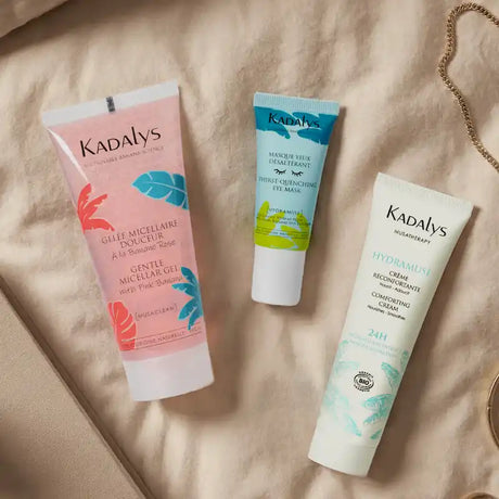 Routine peau sensible Kadalys avec soins visage hydratants et apaisants en texture légère pour confort et protection quotidienne