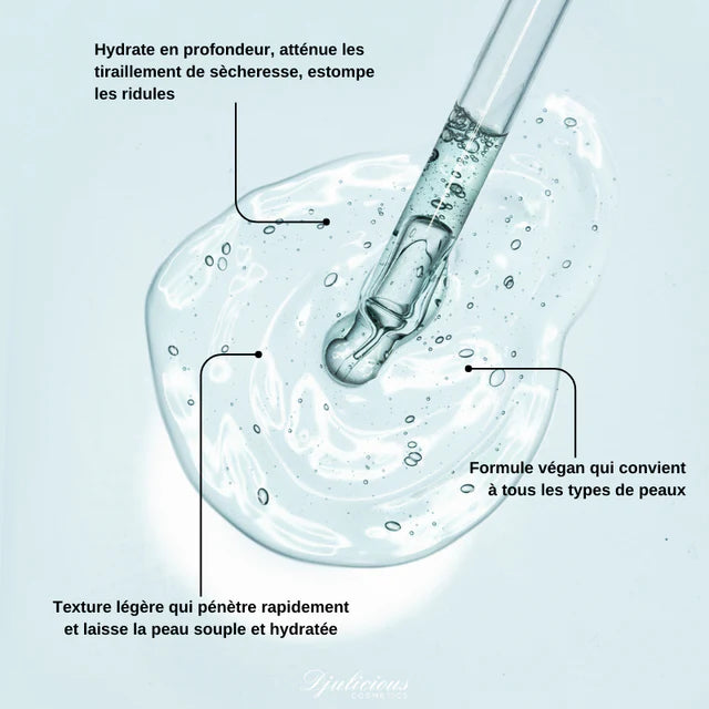 Sérum à l'Acide Hyaluronique hydratant visage à la texture légère Djulicious