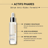 Sérum anti-âge Nuhanciam 97% d’ingrédients d’origine naturelle pour à la Vitamine C pour une peau raffermie et unifiée.