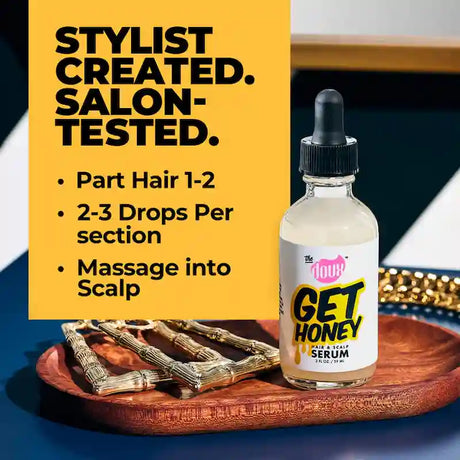 Conseil d'utilisation du sérum Get Honey Hair & Scalp The Doux sur les cheveux et cuir chevelu