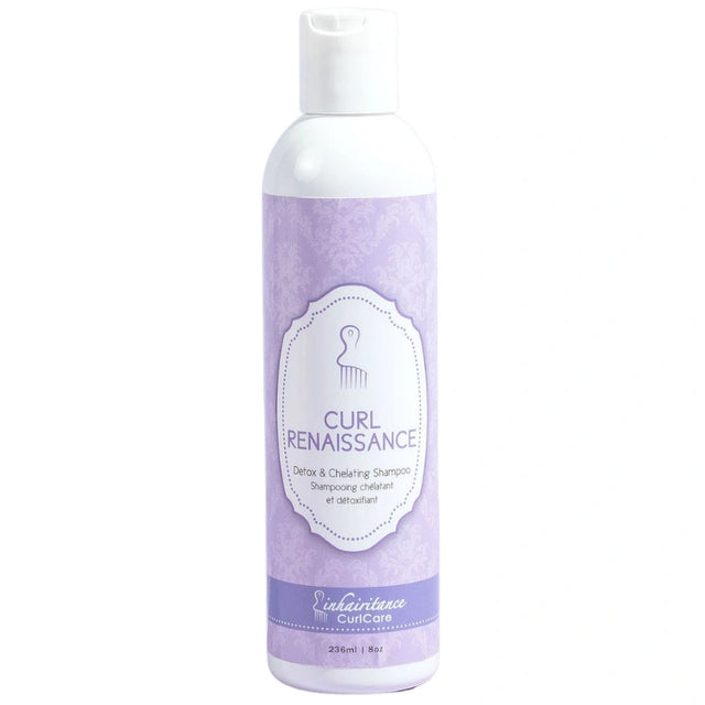 Shampoing Exfoliant Détoxifiant Curl Renaissance Inhairitance pour éliminer les résidus de produits coiffants, le chlore et calcaires