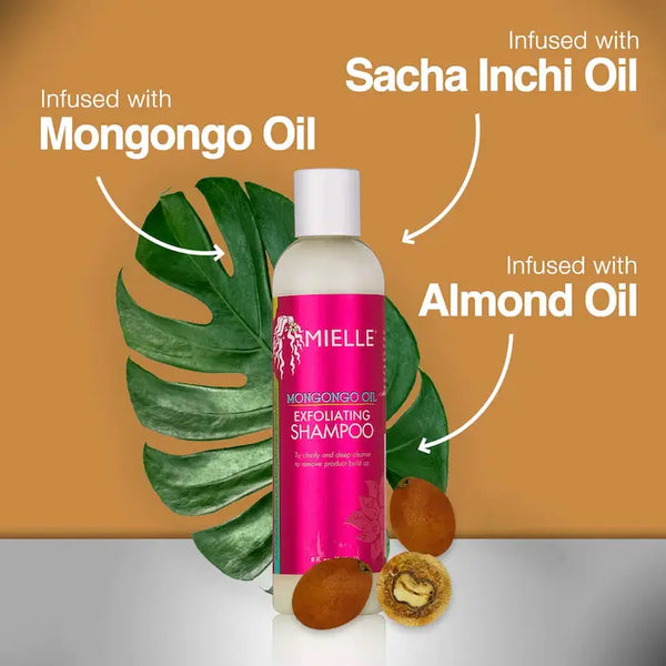 Shampoing clarifiant Mielle Organics - Mongongo Exfoliating Shampoo 