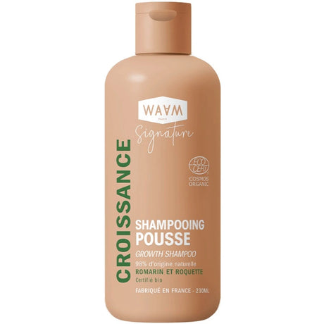 Shampoing Pousse Cheveux BIO pour une croissance active et des cheveux plus résistants à la casse- WAAM Flacon 230ml