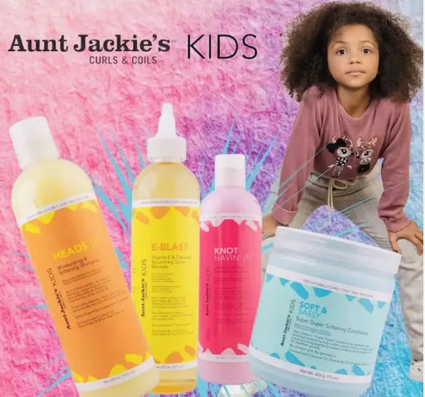 Aunt Jackie's Kids soins hydratants démelants pour cheveux secs, frisés et crépus des enfants