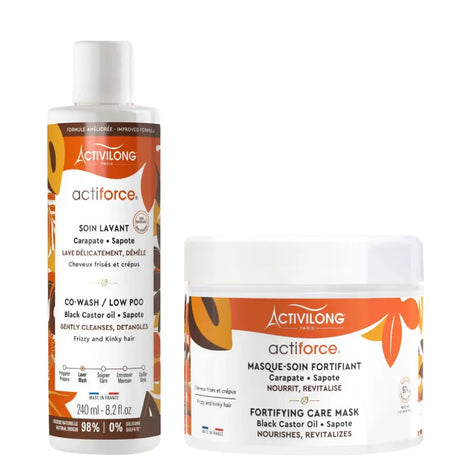 Duo Cowash et Masque - Activilong Actiforce pour cheveux crépus poreux cassants