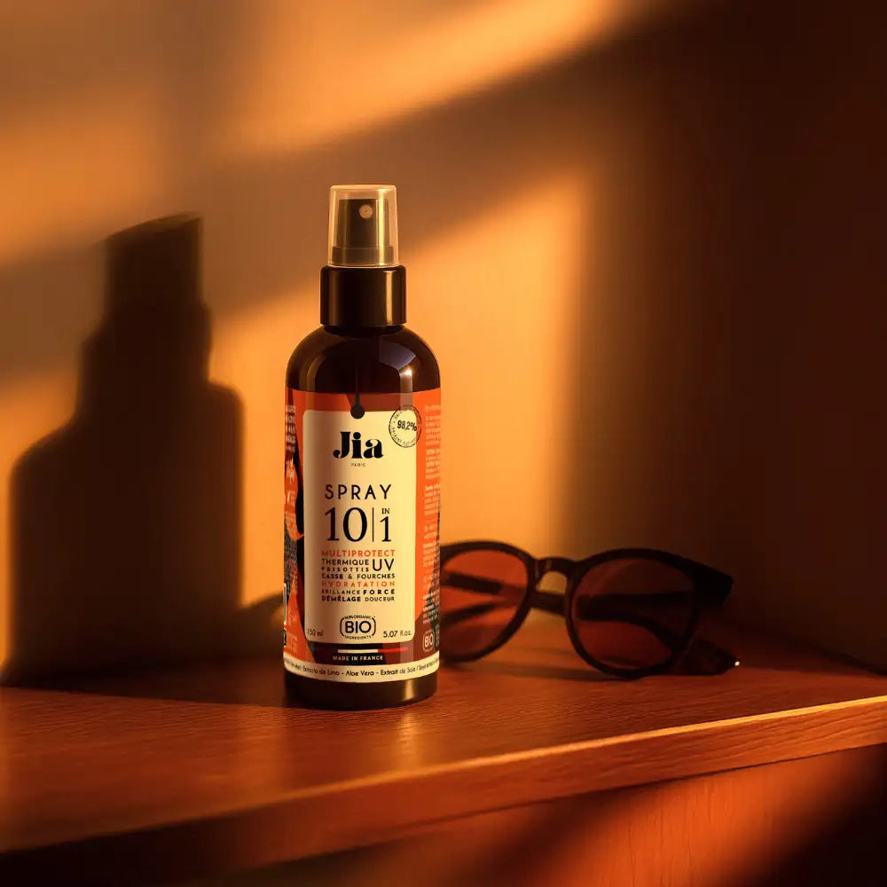 Spay 10-en-1 Jia Paris au extrait de graines de lin – démêlage et protection thermique avec ingrédients d'origine naturelle et BIO