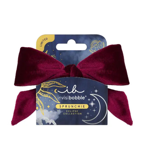 Elastique à spiral recouvert de velour rouge pour les fêtes - Invisibobble