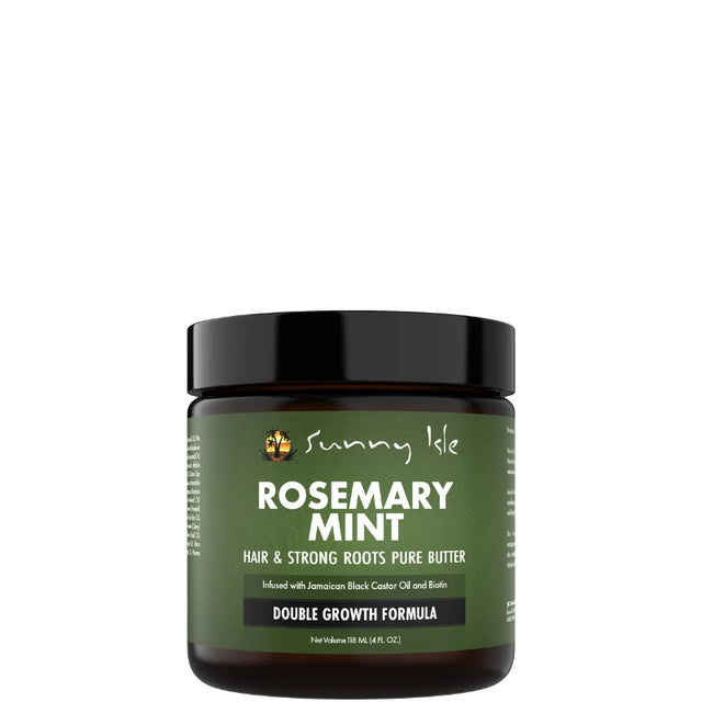 Beurre capillaire Sunny Isle au romarin et menthe poivrée, soin ciblé pour stimuler la pousse sur les tempes dégarnies des cheveux crépus