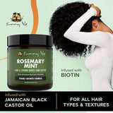 Redensifiez les bords et tempes dégarnies avec le Beurre Rosemary Mint nourrissant pour cheveux crépus en manque de densité