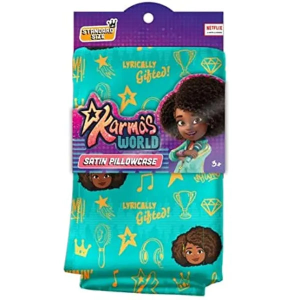 Taie d'oreiller pour Enfant en satin Le Monde de Karma