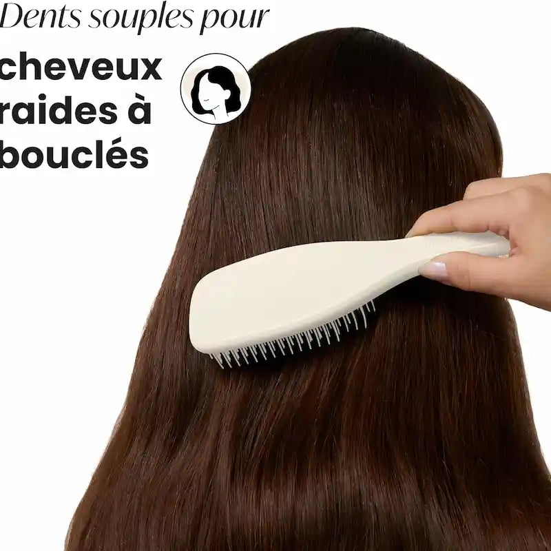 Brosse démêlante professionnelle Tangle Teezer Ultimate Detangler Porcelain Cream pour cheveux bouclés à raides