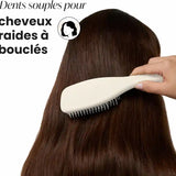 Brosse démêlante professionnelle Tangle Teezer Ultimate Detangler Porcelain Cream pour cheveux bouclés à raides