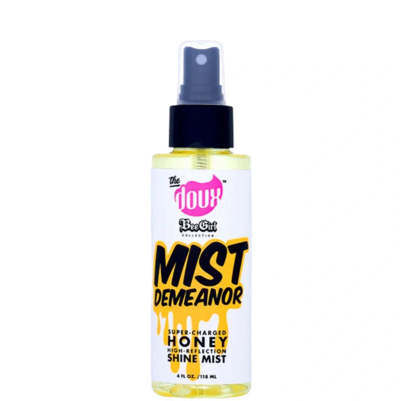 Spray capillaire The Doux Bee Girl Anti-frisottis, protection thermique et glow instantané pour cheveux bouclés à crépus 