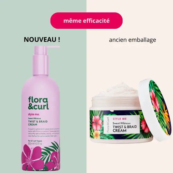 Nouveau packaging Flora & Curl Style Me Twist & Braid Cream