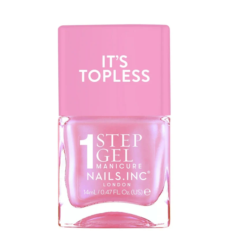 Vernis à Ongles Rose Nacré Gel sans UV Base ou Top Coat 