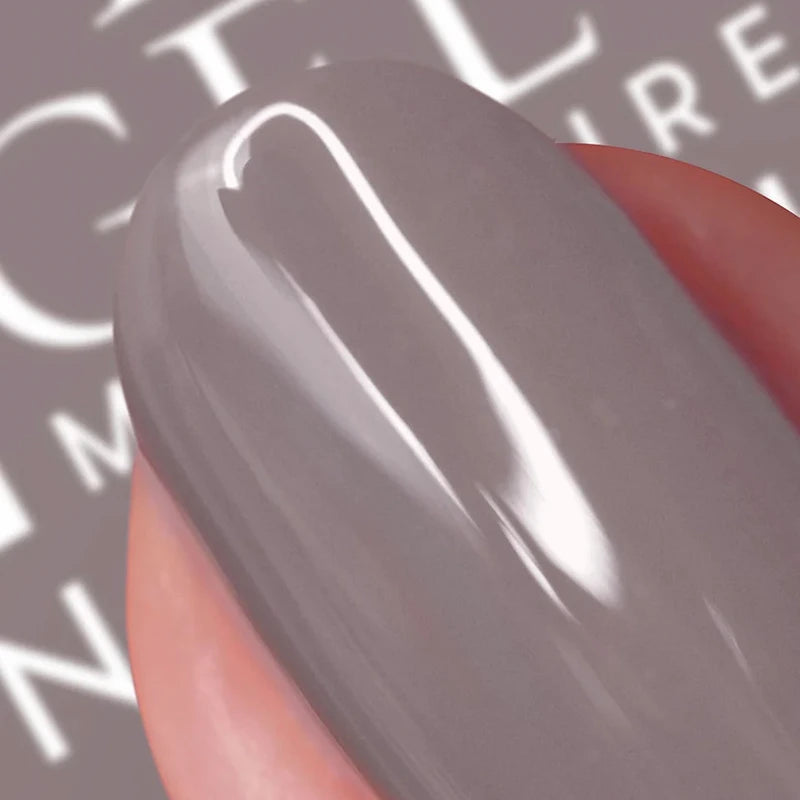 Vernis à Ongles Gris Taupe Sans Base Top Coat Megan