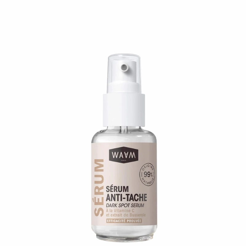 Sérum anti tache visage à la Vitamine C et extrait de Busserole Unifiant WAAM 99% d'ingrédients d'origine naturelle