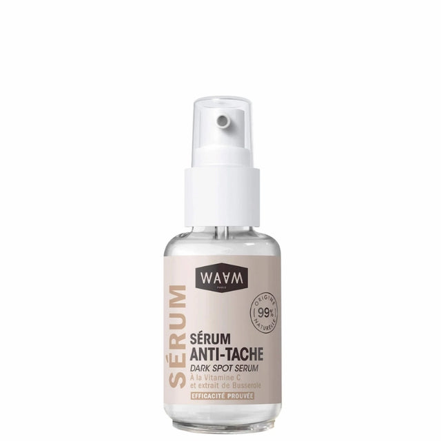 Sérum anti tache visage à la Vitamine C et extrait de Busserole Unifiant WAAM 99% d'ingrédients d'origine naturelle
