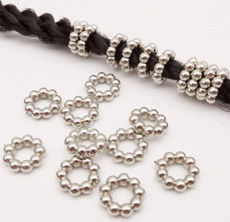 22 Petits anneaux pour tresses et locks - Bijoux de cheveux - diouda