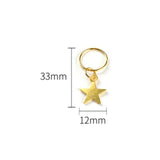 5 bagues cheveux tresses locks pendentifs étoiles - Bijoux de cheveux - diouda