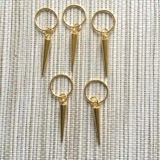 5 bijoux cheveux hair ring dorés pour tresses locks - Bijoux de cheveux - diouda