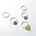  Bijoux de cheveux My Afro Touch 5 bagues de Cheveux Hair Ring plaqué Argent et perle jaune