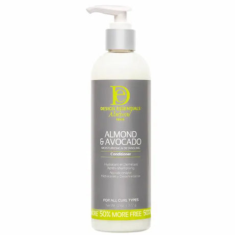 Design Essentials Natural après shampoing hydratant et démêlant pour les cheveux bouclés, frisés et crépus.